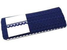 Paličkovaná  krajka 75612 (tm.modrá)