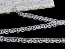 Cotton bobbin lace 81197 white