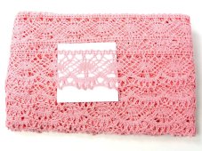 Cotton bobbin lace 75238, width 51 mm, pink