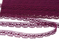 Cotton bobbin lace 73011, width 10 mm, violet