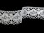 Cotton bobbin lace 81289, width 53 mm, white