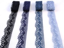 Cotton bobbin lace 75416, width 27 mm, sky blue