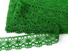 Cotton bobbin lace 75238, width 51 mm, grass green