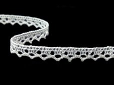 Linen bobbin lace 75633, width 17 mm, 100% linen bleached