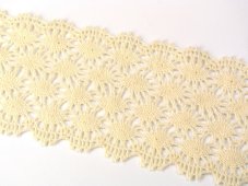 Cotton bobbin lace 75121, width 80 mm, ecru