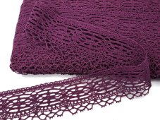Cotton bobbin lace 75037, width 57 mm, violet