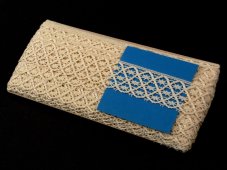 Cotton bobbin lace 75123, width 35 mm, ecru