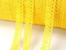 Cotton bobbin lace 75239, width 19 mm, yellow