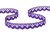 Cotton bobbin lace 75259, width 17 mm, purple