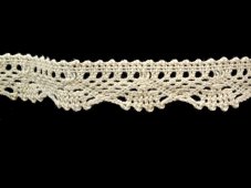Cotton bobbin lace 75423, width 26 mm, ecru