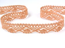 Cotton bobbin lace 75423, width 26 mm, salmon
