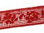 Cotton bobbin lace insert 75269, width 53 mm, light wine