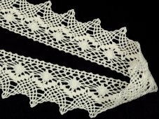 Cotton bobbin lace 82213, width 58 mm, ecru
