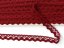 Cotton bobbin lace 75259, width 17 mm, cranberry