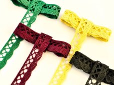 Cotton bobbin lace 75099, width 18 mm, violet