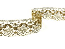 Metalic bobbin lace 81289, width 53 mm, Lurex gold