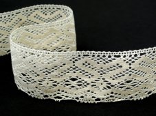 Cotton bobbin lace 82234, width 56 mm, ecru