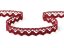 Cotton bobbin lace 75259, width 17 mm, cranberry
