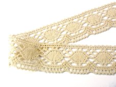 Cotton bobbin lace 75032, width 45 mm, ecru
