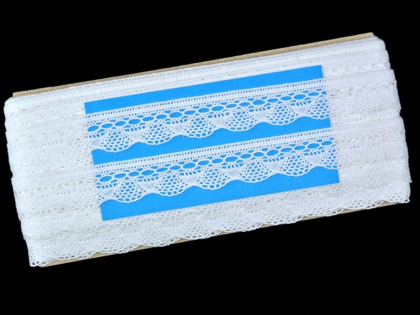 Paličkovaná  krajka 82216 (bílá)