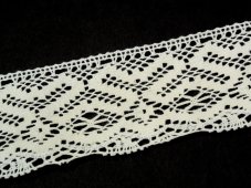 Cotton bobbin lace 82234, width 56 mm, ecru